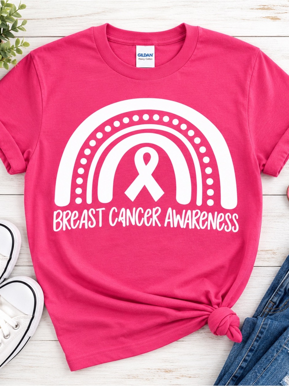 Gildan Hot Pink Breast Cancer Awareness Tee